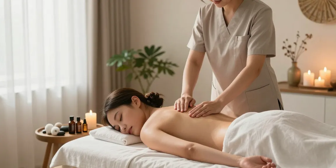 진주마사지 제공 중인 전문 마사지사와 편안한 스파 환경
