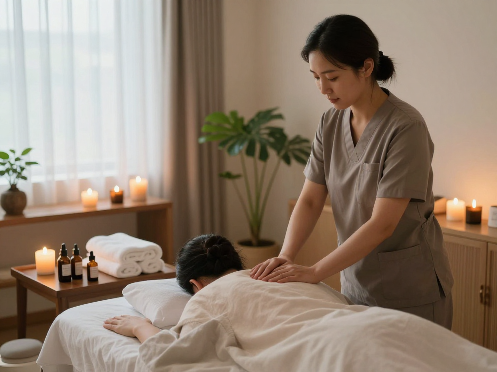 Experience 하남출장마사지 in a tranquil spa setting, with soothing therapist techniques enhancing relaxation.