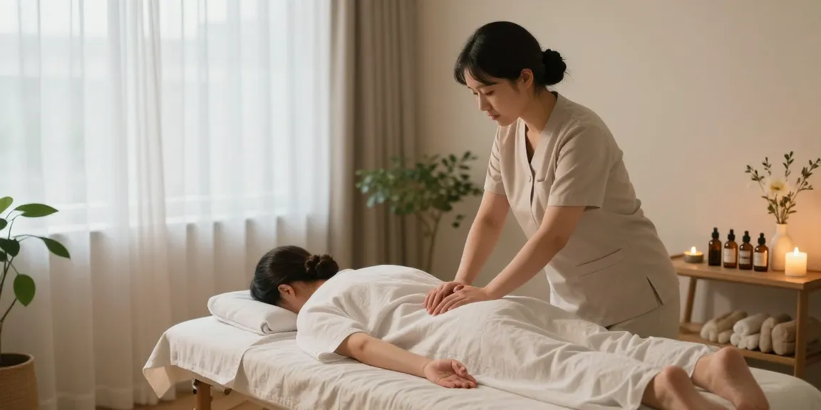 Experience the best 안양출장마사지 with a professional therapist in a serene home environment, enhancing relaxation and wellness.
