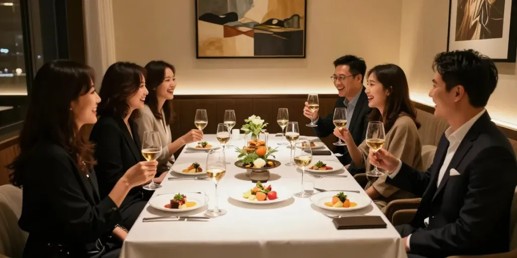 강남구구단에서의 사교 모임, 고급스러운 독립 룸과 아늑한 조명