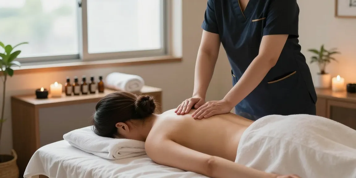 대전마사지 서비스 중인 전문 마사지사와 고객의 편안한 모습.
