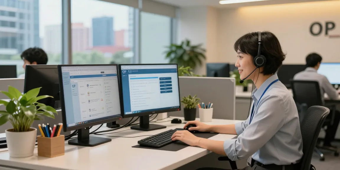 Professional 상담 서비스 at 한국오피, showcasing friendly advisors and modern office setting.