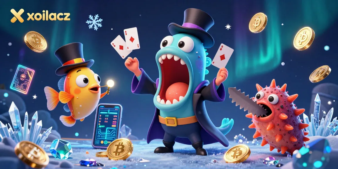 Experience the magic of xoilacz with a lively casino scene featuring animated sea creatures performing tricks.
