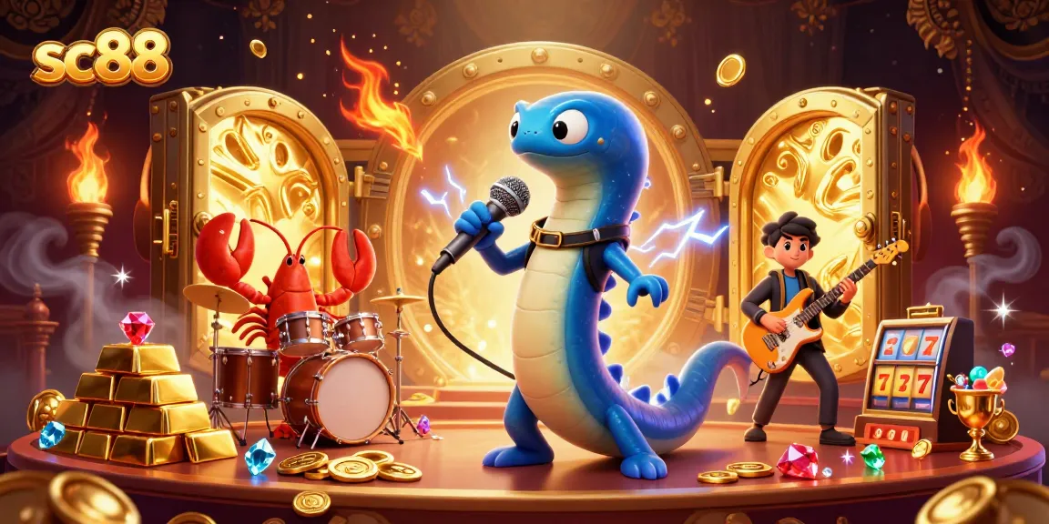 Experience the excitement of sc88 slots featuring a live DJ eel and a vibrant casino scene.