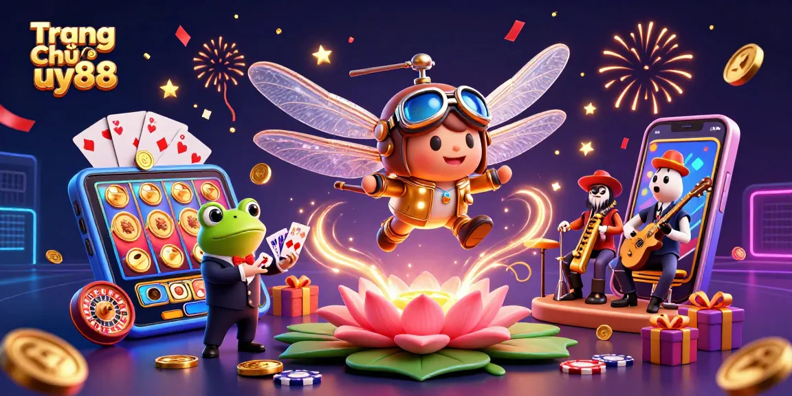 Experience the excitement of Trang Chủ uy88 with a lively 3D casino scene, showcasing games and fun.